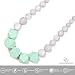 Goobie Baby Madison Silicone Teething Necklace for Babies, Worn by Mum (Mint/Marble)