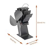 TOMERSUN 3 Blades Heat Powered Stove Fan for Wood/Log Burner/Fireplace