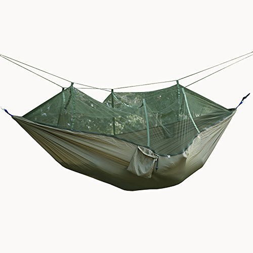 TOPFIRE Portable High Strength Parachute Material Hängematte für Outdoor / Camping Reisen mit Moskito-Netz zum Aufhängen - 2