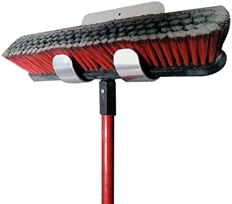 Pit Pal651 Aluminum Push Broom Holder with Wall Mount