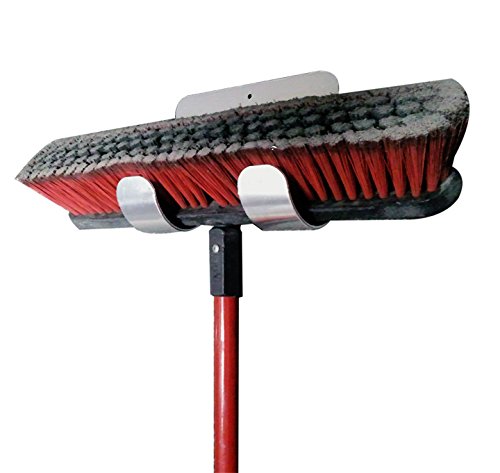 Pit Pal651 Aluminum Push Broom Holder with Wall Mount