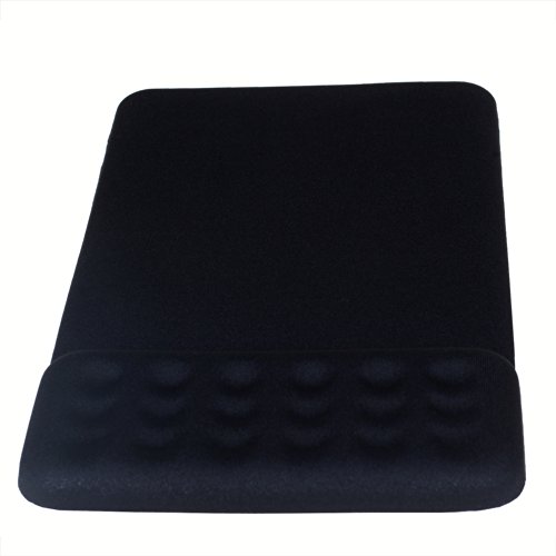 HIMRY Handgelenkauflage Mouse pad mit Gel Handgelenkunterlage Mouse pad mit Gel, Gel Mauspad, Textil, Schwarz, KXC5101 black - 4