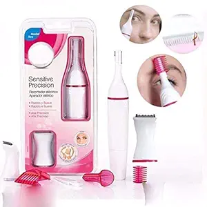 Unique Online Storee 5-in-1 Sweet Sensitive Ladies Touch Trimmer Eyebrow, Face, Underarms and Bikini Hair Remover for Women | Touch Beauty Styler Electric Clipper for Girl, Multicolor