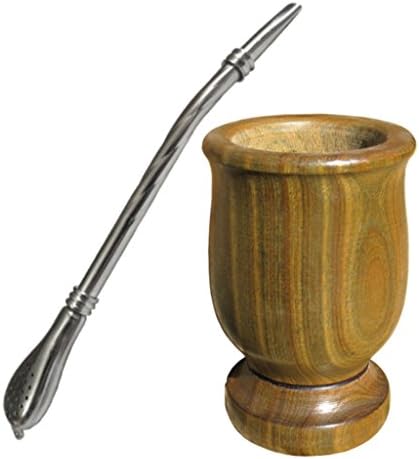 Palo Santo Wooden Gourd and Bombilla Set to Drink Yerba Mate