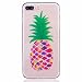 Produktbild iPhone 7 Plus Hülle,iPhone 7 Plus 5.5" Schutzhülle, MUTOUREN Crystal Kirstall Handyhülle Case Cover TPU Silikontasche Transparent Ultra dünne Gel Anti-scratch hinten Tasche Etui Bumper Weiß - Ananas bunt