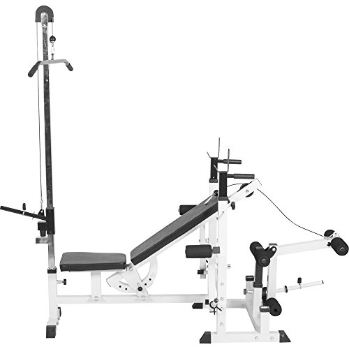 Gorilla Sports Fitnessgerät Latzugturm für Hantelbank Universal Kraftstation, 10000595 - 8