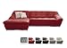 Produktbild Cavadore Leder-Sofa Lucas / Schlafsofa in Echtleder mit Steppung / Longchair links / Inkl. Bettfunktion und Bettkasten / Größe: 287 x 81 x 165 (BxHxT) / Leder rot