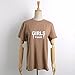 Produktbild YLS-Europa und die gleiche Brief lose Rundhals kurzarm t Shirt locker wilde Frau,Licht Kaffee Farbe,M