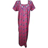 Indiatrendzs Women's Nightwear Printed Cotton Blend Long Nighty (Chest 46)