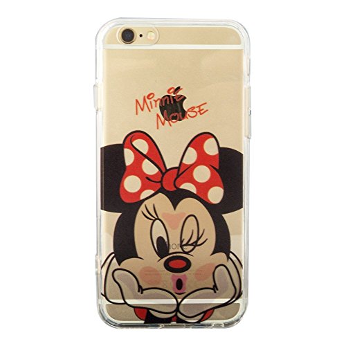 VCOMP Cubierta de Silicona TPU Transparente Ultra Fina Dibujo Animados Bonito para Apple iPhone 6 6s - Minnie Mouse Mini l piz ptico VCOMP Cubierta de Silicona TPU Transparente Ultra Fina Dibujo Animados Bonito para Apple iPhone 6 6s - Minnie Mouse Mini l piz ptico