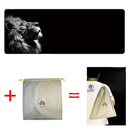 Extended Gaming Mouse Pad Lion Alfombrilla de rat  n Tama  o XL grande  800  x 300  x 3  mm        eu  insmax resistente       Alfombrilla de rat  n  con base de goma antideslizante  especial superficie texturizada       Extra regalo impermeable bolsas de cord  n
