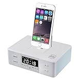 despertador iphone dock 3 bases de carga Lightning (puerto 8Pin / puerto Type-c / puerto Micro-usb 2.0): para iphone 7, 7plus, 6s, 6s plus, 6, 6plus, 5s, teléfono inteligente Android con puerto cargador micro-usb o puerto Type-c .