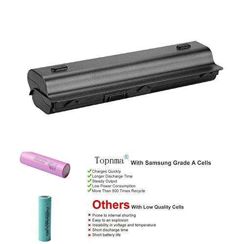 Topnma® Ultra Hochleistung Notebook Laptop Batterie Li-ion 9-cell Akku for Hp G42 G56 G62 G72 G4 G6 G7 HP Pavilion DM4 DM4-1001TU DM4-1002TX DM4-1100 DV3-4000 DV5-2050CA DV5-2000 DV6-3000 DV6-6000 ;HP Compaq Presario CQ32 CQ42 CQ43 CQ56 CQ62 Fits Mu06 Mu09 593553-001 593554-001 [10.8v 6600mah] - 3