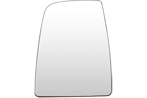 Aligoparts Left Upper Wing Mirror Glass with Back Plate & 2 Clips for Ford Transit MK8 2014-Onwards – Unheated Passenger Side Replacement | OEM BK31-17K741-BA, 1823986