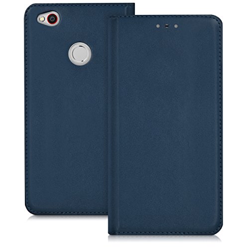 kwmobile Funda para ZTE Nubia N1 - Carcasa para m  vil de  Cuero sint  tico  - Case  Plegable  en  Azul Oscuro 