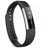 Displayschutzfolie Fitbit Alta hr, Qianyou 2 PCS Fitbit Alta HR Weich Schutzfolie Stoßfest HD Anti-Blase Anti-Fingerprint 9H Displayfolie Panzerfolie für fitbit alta Smart Watch, Pack of 2-Transparent