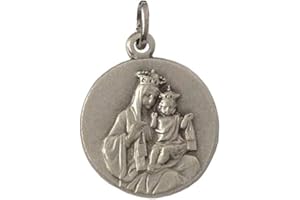 I G J Medalla de la Virgen del Escapulario (Virgen del Monte Carmelo) - 100% Made in Italy
