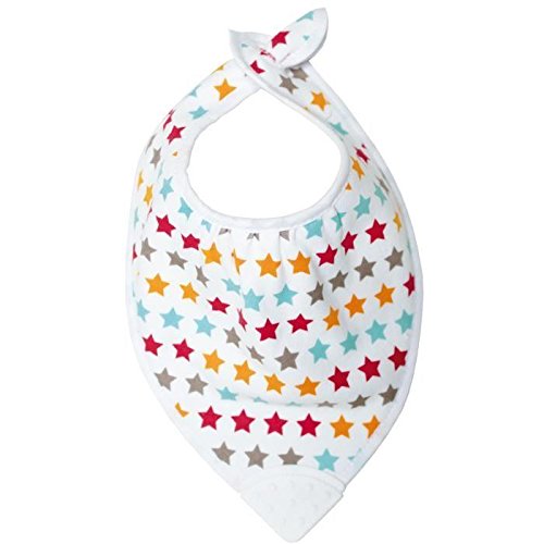 Preisvergleich Produktbild BABYCALIN Bavoir Bandana Naissance Etoile et Anneau de Dentition