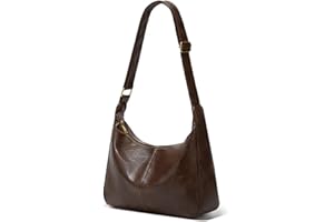 HiTotes Slouchy Hobo Bags for Women Leather Tote Bag Crossbody Shoulder Purse Uni Bag Brown Work Tote Handbag