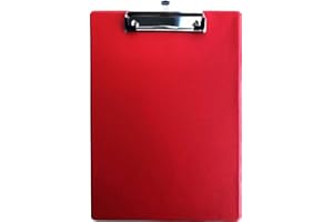 ‎SCHOOL-MAXX Klemmbrett mit Kunststoffüberzug (Rot, A4)