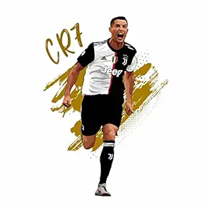 Sticker Yard CR7 Ronaldo Vinyl Wall Sticker for Living Room/Bedroom/Office and All Decorative Wall Stickers Size 40X55CM