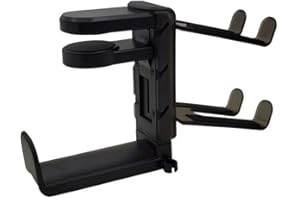HoneTeek Soporte para auriculares, soporte giratorio para auriculares, soporte para auriculares para escritorio, computadora, accesorios de juegos, gancho para auriculares, abrazadera de escritorio