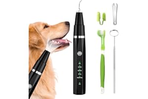 Ni-SHEN Dog Teeth Cleaning Kit, Pet Tooth Cleaner Dental Care Tartar Plaque Remover for Dogs and Cats (Black)