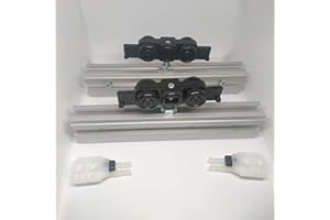 FIP Pinze per porta vetro scorrevole scomparsa portata 150 KG + Ruote