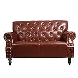 ledersofa braun 2 sitzer gebraucht ANGENEHME SITZHALTUNG: Federkernpolsterung im Sitzbereich und breite Sitzraum dienen unvergleichbare Sitzhaltung.