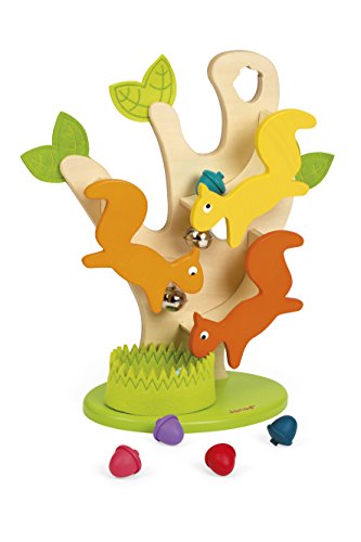 Preisvergleich Produktbild Janod J08129 - Eichhörnchen Murmelspiel Baum