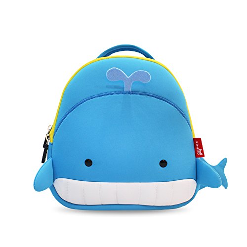Preisvergleich Produktbild Hanaya Kindergartenrücksack för Mädchen Jungen, für Schul Wander Reise, Wal,Blau