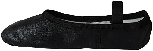 Boys or Girls Black Leather Ballet shoes in UK Sizes by Dancing Daisy