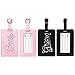 Produktbild Amscan Just Married Gepäck Tags Bridal Dusche Party Neuheit Gastgeschenken, 4–1/4 x 2–3/10,2 cm schwarz/pink, Set von 2