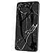 Produktbild Jinghaush Kompatibel mit Xiaomi MI 8 Lite Hülle,Kompatibel mit Xiaomi MI 8 Lite Handyhülle Gehärtetes Glas Back Cover + Weich TPU Silikon Rand Marmor Muster Glas Hart Case Kratzfest Cover,Schwarz