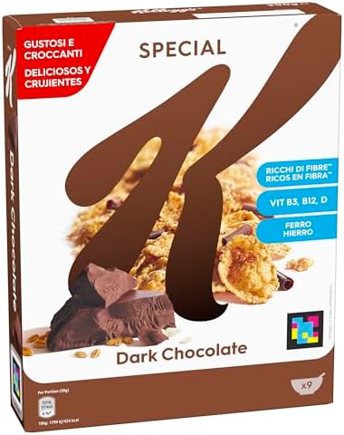 Kellogg's Special K | Gusto Cioccolato Fondente | Croccanti Fiocchi Multicereali e Deliziosi Riccioli di Cioccolato | Confezione Singola da 290g (1 x 290g)