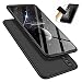 Produktbild Huawei Honor 8X Handyhülle, LaiXin Huawei Honor 8X Hülle mit Tempered Glas Schutzglas 360 Grad Case Schutzhülle PC Plastik Cover Kratzfeste Stoßdämpfende Bumper - Schwarz