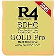 For 3 DS D SL XL/LL 2025 R 4 SD-HC Adapter Game Card Digital Memory Card Flashcard- Gaming Accessories Portable (Gold)