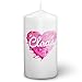 Produktbild Kerze mit Namen Claas - Fotokerze mit Design Painted Heart - romantische Wachskerze, Taufkerze, Hochzeitskerze, Stumpenkerze