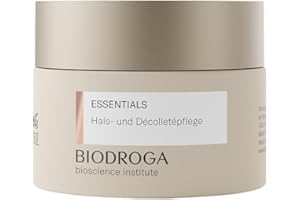 BIODROGA Bioscience Institute - Essentials Hals- und Dekolleté Pflege 50ml – Hautstraffende Pflegecreme mit Schwarzwald Complex, Peptiden und Glow Effekt - Parabenfrei, Silikonfrei, Mikroplastikfrei