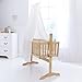Clair de Lune Dimple Cot/Crib/Cradle Free Standing Drape and Rod Set, Cream