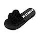 Produktbild VJGOAL Damen Hausschuhe, Frauen Mädchen Frau Valentinstag Geschenk Blume Sommer Sandalen Indoor Outdoor Flip-Flops Strand Schuhe (40 EU, Schwarz)