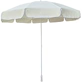 PLAJ ŞEMSİYESİ KREM 200 CM 10 TELLİ