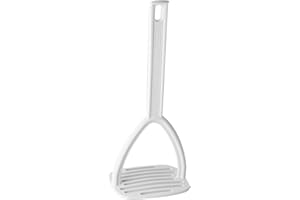 FACKELMANN 24283 Schiacciapatate Blanca, Utensile da cucina in plastica, Schiacciapatate per pentole e padelle rivestite (Colore: Bianco), Quantità: 1 pezzo