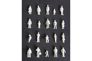 ARCHIFREUNDE 100x Modell Figuren-Menschen Weiß Unbemalt 1:100 für Modellbau Spur TT
