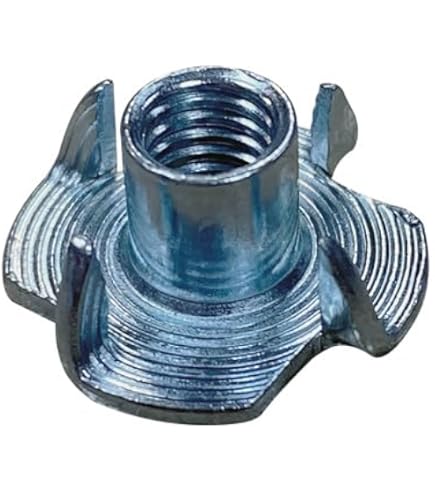 M8x10mm T-Nuts 4 Pronged Tee Nut Carbon Steel Color Zinc Plating 48 Pack | Canada - View #8