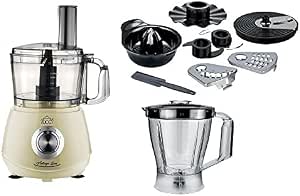 Tritatutto Elettrico 800W Con 2 Ciotole In Vetro Da 3L E 0.5L - Robot Da Cucina 2 Velocità Per Carne, Verdura, Frutta