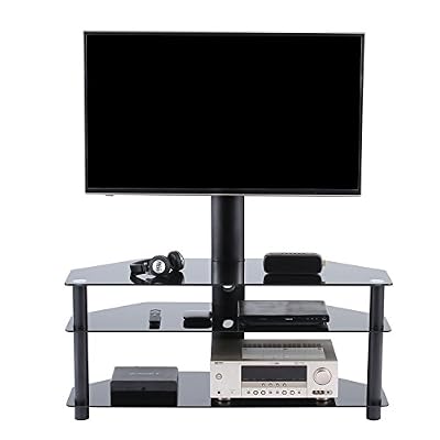 TAVR Furniture Support de téléviseur pivotant avec téléviseur de 32 à 55 pouces, TW1001