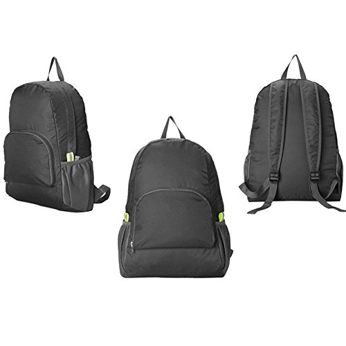 Hosaire 1 Stück Backpack Fahrradrucksäcke Nylon Wasserdicht Faltbar Rucksack für Outdoor Wandern Camping,Reise Bergsteigen Tasche - 3