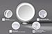 Sanheshun 10X Magnifying Lighted Travel Makeup Mirror,Touch Activated, Locking Suction Mount, Battery Operated, Round