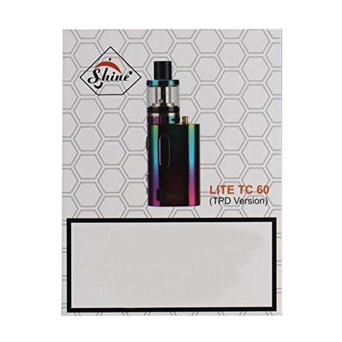 SHINE® Elektronische Zigarette Lite 60 TC E-Cig 60w Mod 1600mAh Vaporizer Tank USB-Batterie VAPE Pen KIT E-Shisha Hookah mit Temperaturregelung * Kein Nikotin * (RAINBOW) - 5
